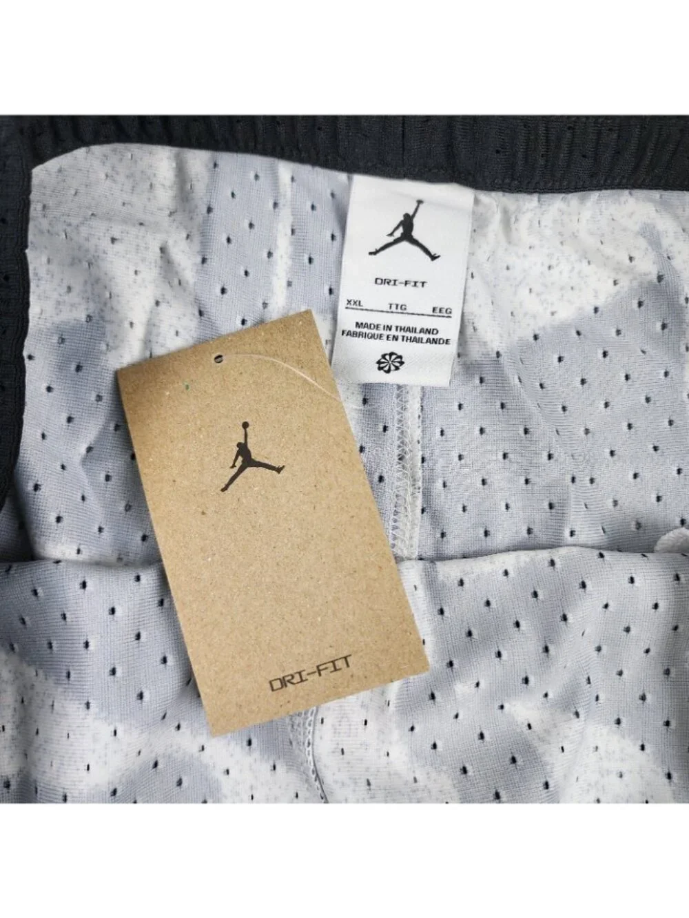 Nike Jordan Shorts Mens XXL Black White Mesh Diamond Short FV8630-010 NWT